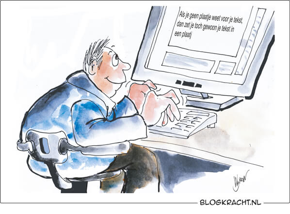 plaatjes bedenken voor je blog (cartoon)