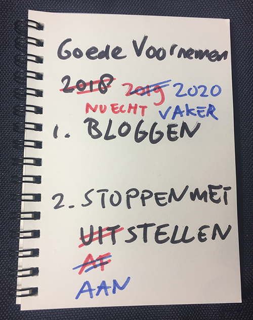 goede voornemens 2020 bloggen